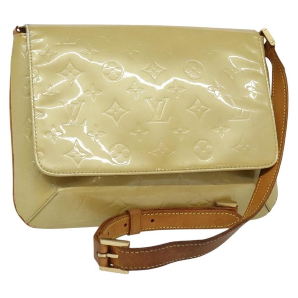 Authentic LOUIS VUITTON Monogram Vernis Thompson Street Bag Beige M91301 LV